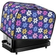thumbnail image 1 of Toaster Cover 2 Slice Vintage Groovy Flowers Dustproof Bread Maker Cover Fingerprint Bakeware Protection Wide Slot Toaster Bag Reusable Kitchen Small Appliance Cover TC278, 1 of 6
