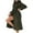 Army Green, variant on Timegard Nightgown for Women Fleece Mid Long Robe with Hood Belt Homewear Fall Winter Warm Comfy Bathrobe