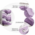 thumbnail image 5 of Hokiten Shower Curtain, Purple Ombre Fabric Shower Curtains for Bathroom, Modern Geometric Moire Abstract Art Bath Curtain Waterproof Bathtub Curtains with 12 Hooks, Extra Long 72" x 96", 5 of 7