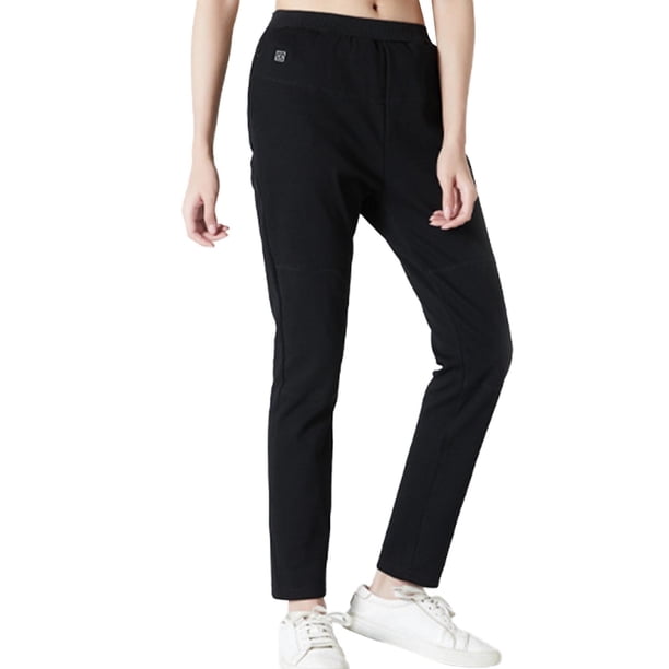 Gibobby leggings gluteos deportivo Los nuevos pantalones con calefacción eléctrica inteligente para hombres y mujeres, pantalones de esquí al libre, pantalones cálidos y fríos(Negro, XL)