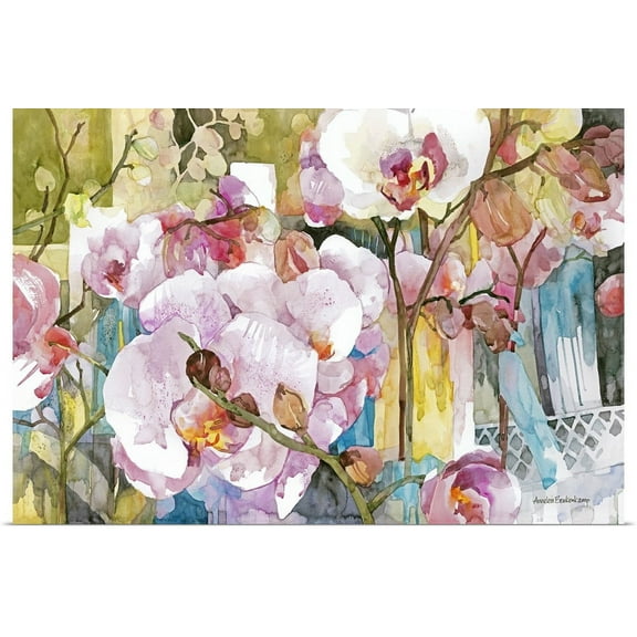 Great BIG Canvas | "Orchid Oasis" Art Print - 24x16