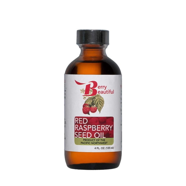 Aceite de semilla de frambuesa roja Berry Beautiful - 4 fl oz - Prensado en frío a partir de frambuesas cultivadas por agricultores de Northwest Berry Co-op
