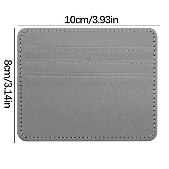 Rkxzt Card Holder Leather RFID Blocking Card Wallet Case with 4 Slots 3.93in x 3.14in Compact Size Multiple Colors Home Storage|Pu,Gray