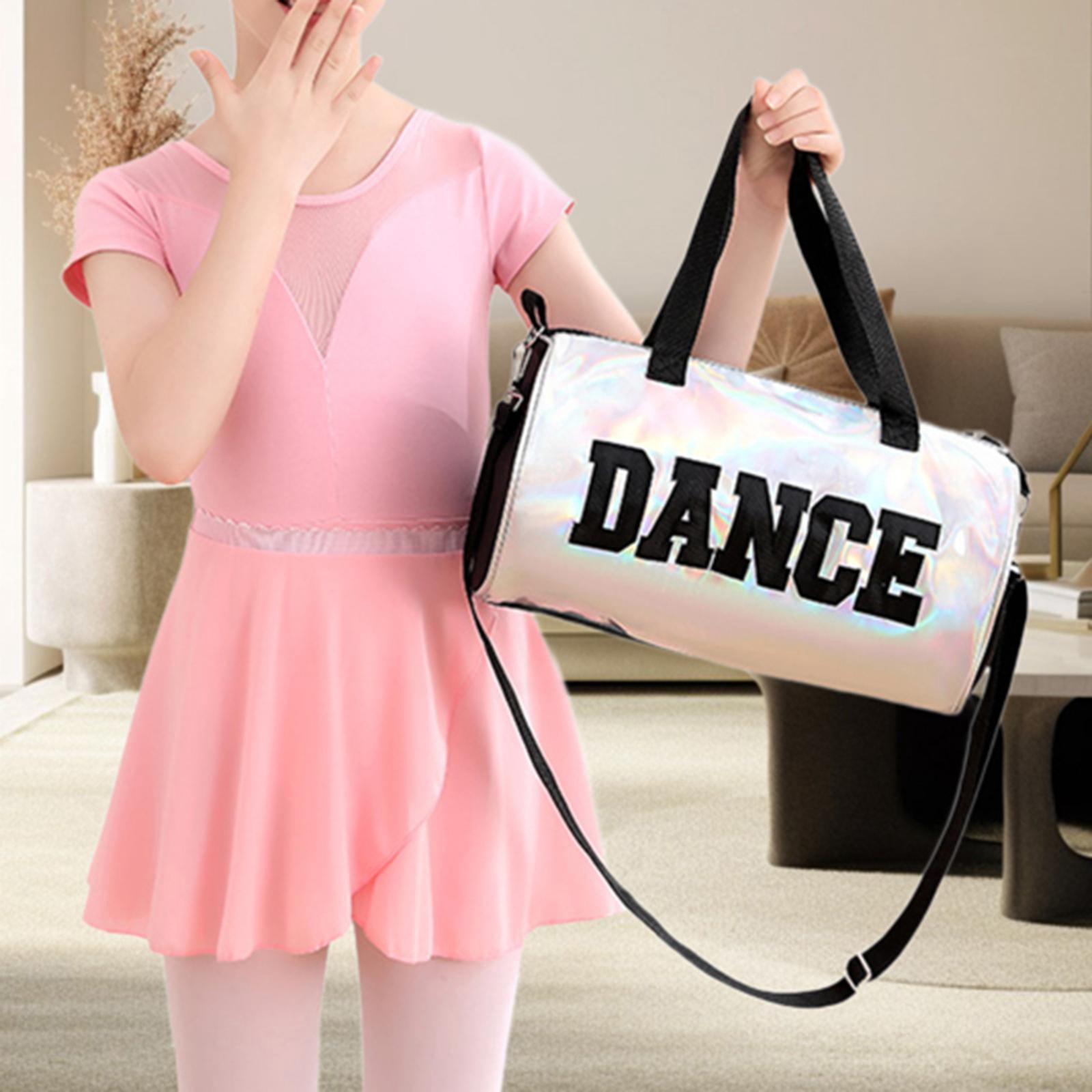 Segolike Dance Duffle Bag Handbag Portable Multifunction Weekend Bag Bag for Travel Dancing Gymnastics Children'S Day Gift argent