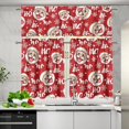 thumbnail image 5 of Christmas Santa Hoho Kitchen Curtains Swag Valance and Tier Curtains Set Length Rod Pocket Drape Panels Pair Curtains for Bathroom/Cafe/Window, 5 of 6