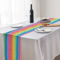PRETXORVE Home Decor, Room Decor, Wedding Glitter Table Flags Party Wedding Table Flags Various Colors 12X71 inches