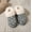 Grey, variant on Faux Fur Slippers - Sequin-Embellished Warm Indoor Footwear for Women