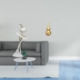thumbnail image 2 of Figura de bailarina de resina de latón, estatua de escritorio, escultura de calabaza, adorno moderno, artesanía artística, adecuada para regalo de cum, 2 of 8
