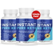 3-Pack Instant Keto Weight Loss - Fast Keto Pills to Burn Fat & Lose Unwanted Belly Fat - 1 Bottle