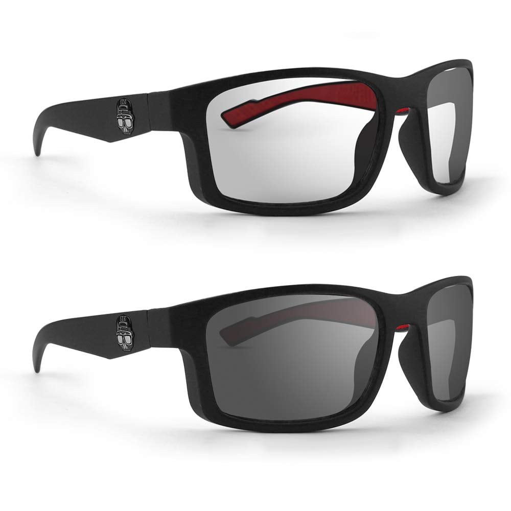 2 Pair Sport Motorcycle Sunglasses Epoch Performance Adam Sandoval Rides Black/Red 1 Clear and 1