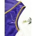 thumbnail image 6 of Yruioon Boys Halloween Cosplay Vest Kids Fancy Dress Up Costumes Open Front Golden Trim Waistcoat Purple 4, 6 of 7