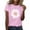 Z Pink, variant on T Shirts for Women Short Sleeve Shirts for Women Graphic Tees Sunflower Butterfly Printed Shirt Short Sleeve Round Neck Outfit Clothes Workout Tops for Women Womens Tops 1PC Top Pink L