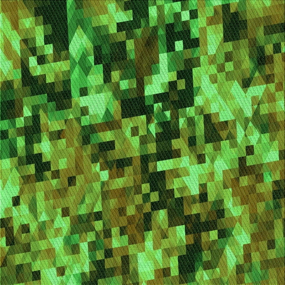 Ahgly Company Indoor Square Patterned Dark Forest Green Area Rugs, 8' Square