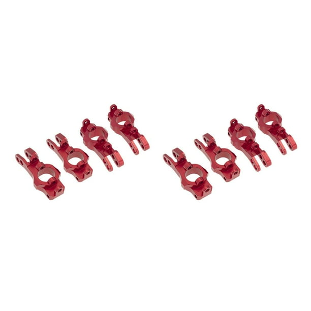 Vogacara Paquete de 2 1/10 C-type Base Metal Upgrade Model Crawler Accesorio de decoración de vehículo Reemplazo para Redcat Blackout XTE XBE SC Rojo 2piezas Vogacara CBP184387