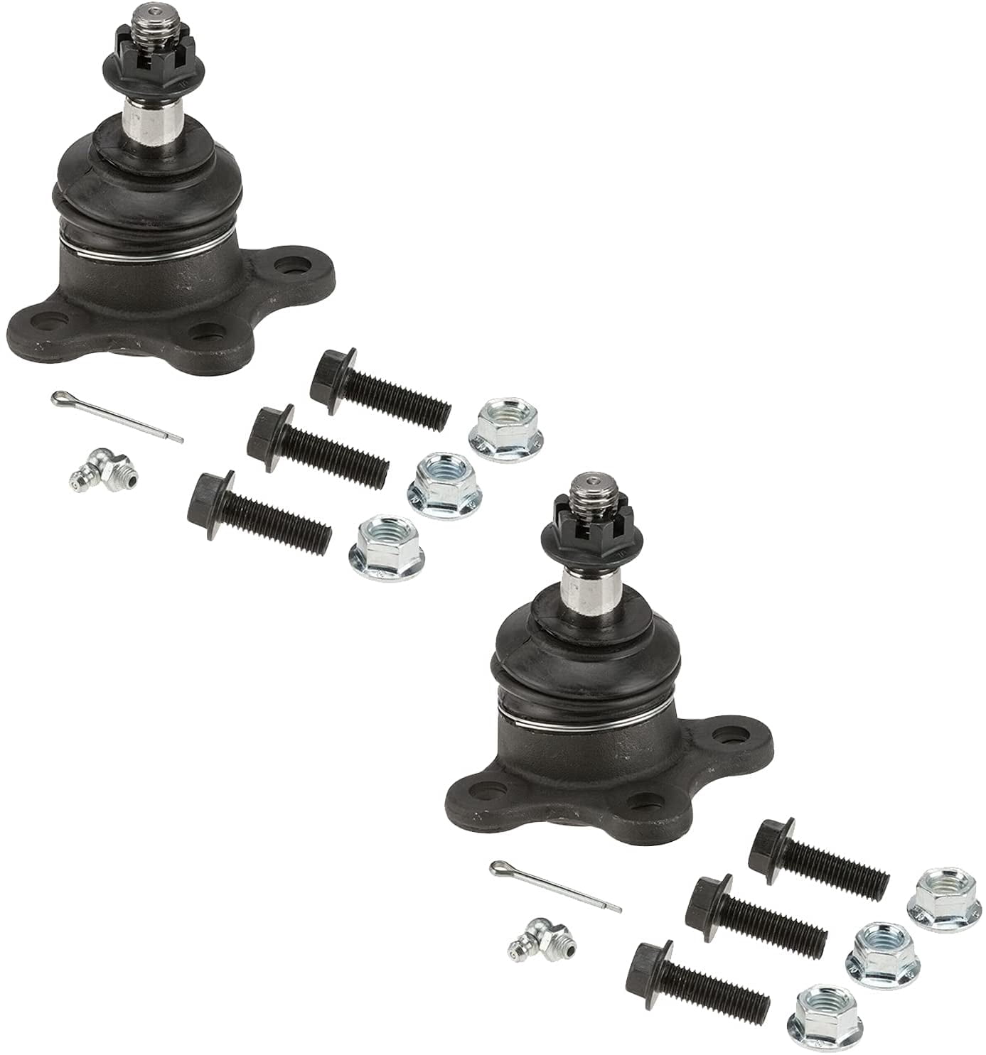 Detroit Axle - 4 Front Ball Joints for 04-12 Chevy Colorado GMC Canyon Isuzu i-350 i-370 [Front Torsion Bar Suspension] Upper Lower Ball Joints 2005 2006 2007 2008 2009 2010 2011 Replacement