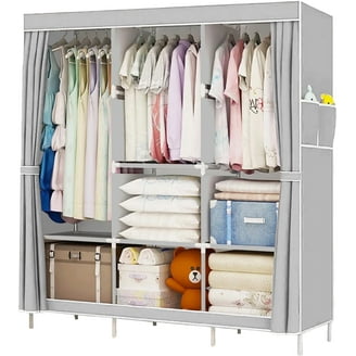 Cation Multi-Functional Folding Wardrobe, Pickelect Foldable Wardrobe Storage Boxes,Ultra Space Clothes Drawer Organizer Closet with Handle, Bedding/Toys (Beige,3Pcs