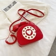 thumbnail image 4 of Bolso Cruzado Con Forma para Mujer Monederos Piel Sintética para Niña Dulce (rojo), 4 of 9