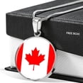 thumbnail image 2 of Collier Drapeau du Canada en Acier Inoxydable Ou or 18 Carats 18-22", 2 of 7
