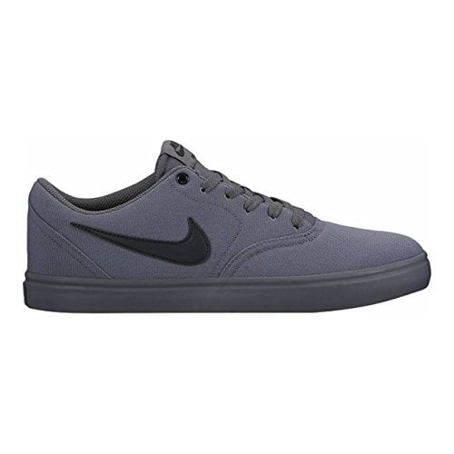 NIKE Mens SB Check Solarsoft Canvas Dark Grey Black Size 7.5 NIKE Mens SB Check Solarsoft Canvas Dark Grey Black Size 7.5