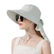 thumbnail image 2 of pstuiky Sombrero de pescador con chal para el sol protección facial y agujero para la cola de caballo para niños, 2 of 7