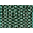 thumbnail image 1 of Ahgly Company Machine Washable Indoor Rectangle Abstract Turquoise Blue Modern Area Rugs, 5' x 8', 1 of 4
