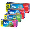 thumbnail image 1 of Bolsas de almacenamiento de alimentos Ziploc, paquete variado, 190 bolsas, 1 of 9