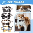 thumbnail image 2 of Dog Collar with Bowtie and Bell Adjustable Cat Collar for Small Dogs Rabbits Plaid Pet Safety Buckle Strap English Style 7.09 to 11.02 Inches Style D, 2 of 7