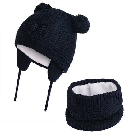 

Uniexcosm Kids Winter Hat Warm Wool Cap Hats with Scarf for Girls Boys