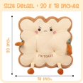 thumbnail image 4 of Ubiuo 21.6 Creative Toast Chair Cushion Memory Foam Pads With Ties Honeycomb Pattern Slip Non Skid Rubber,soft Comfort Bread Shape Plush Pillow Pet Ma, 4 of 4