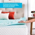 thumbnail image 2 of Linenspa - Colchoneta de Memory Foam con Gel en Remolino - Sobrecolchón de Ondas Refrescante de 5 cm - Topper para Colchón - Sensación Suave y Acolchada - Alivia Molestias - Inidividual Extra Largo, 2 of 6