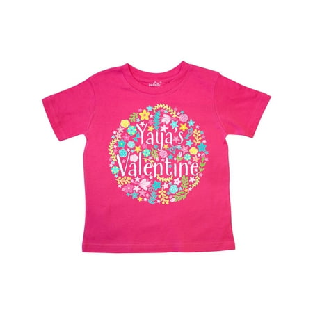 

Inktastic Yaya s Valentine Flower Circle Gift Toddler Boy or Toddler Girl T-Shirt