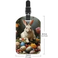 thumbnail image 6 of Square 2Pack PU Leather Easter Rabbit Cruise Luggage Tag with Privacy Cover and Name ID Tag for Travel Handbags Backpacks Luggage Tags, 6 of 6