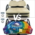 thumbnail image 6 of Yuyamidu Golf Ball Golf Cart Seat Covers with 4 Pockets Rainbow Whilpool Tie Dye Club Car Seat Cushion Covers for More 2 Person Seats Portable Golf Cart Seat Towel Blanket, 6 of 8