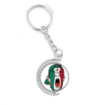 thumbnail image 1 of mexico flag makeup head screang cap rotatable keyholder disc accessories chain clip, 1 of 3