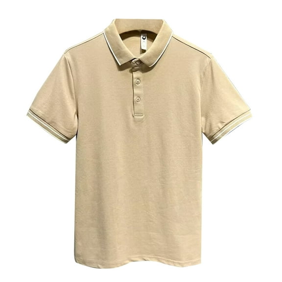 Afdoent Golf Polo Shirts For Men Summer Leisure Shirt Solid Color Minimalist Short Sleeve Polo Shirt Classic Sport Shirts