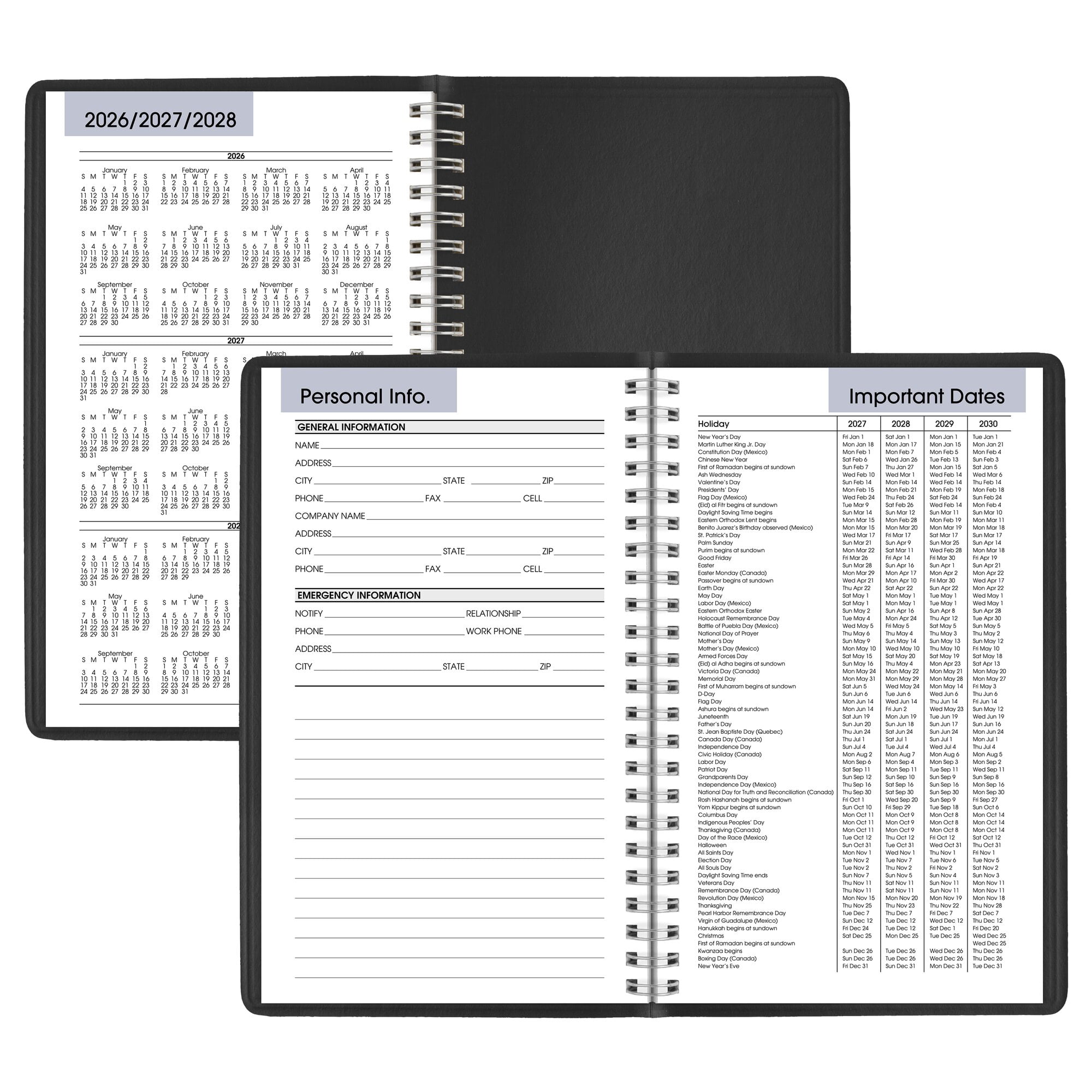 AT-A-GLANCE DayMinder 2027 Weekly Appointment Book Planner Black Small 5 x 8 -