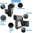 thumbnail image 4 of Plugsharge Door Drop Box, Mail Slots for Mail, Rent, Deposit, and Night Key, Through The Door Prevents Money Fishing Locking Steel Mailbox with Rear Access, Black, 4 of 8
