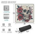 thumbnail image 3 of Flowers in Skeleton Face Beach Blanket Outdoor Picnic Blanket 78"x 78" Waterproof Foldable for Beach Camping Travel Hiking Grass Lawn Park, 3 of 5