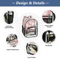 thumbnail image 5 of PVC Transparent Backpacks Clear Backpack for Travel and Outings Cute White Daisies Pattern, 5 of 7