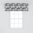 thumbnail image 2 of Ambesonne Botany Window Valance, Blooming Petals with Snakes, 42" x 18", Charcoal Grey and White, 2 of 3