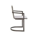 thumbnail image 2 of Benjara Jegy Dining Chair, Padded Washed Gray Faux Leather, Cantilever Base, 2 of 5