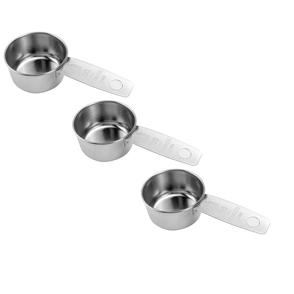 MOQIN 1 Cup Stainless Steel Measuring Cup | Sturdy Metal 30 ml| Single Cup for Wet and Dry Ingredients | Great for use as 1 Cup Dog Food Scoop， Metal Measuring Cup for Cooking & Baking