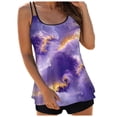 thumbnail image 1 of Yammkia Halter Swim Top Women Ruffle High Waisted Tankini Swimsuit Tummy Control Bathing Suit(Light Purple,S), 1 of 5