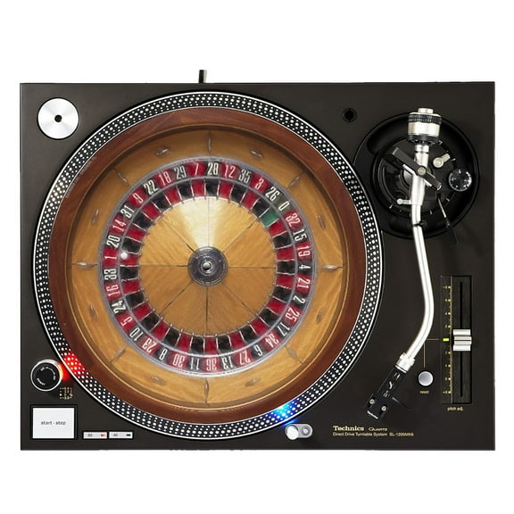 KuzmarK™ 12" DJ Turntable Slipmat - Roulette Wheel