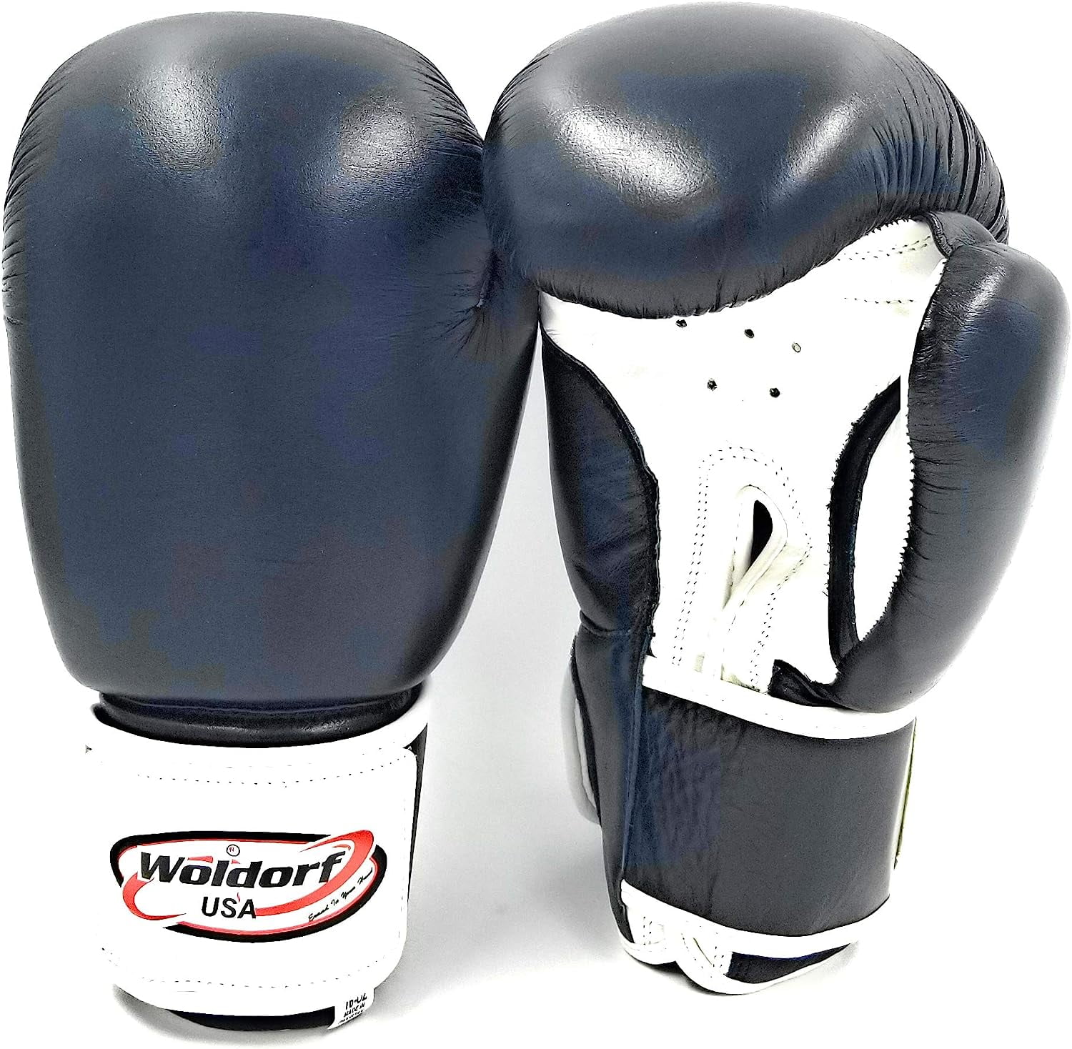 Woldorf Pro Aerobic Style Boxing Gloves in Black 14oz Sparring, Grappling, Kickboxing, Fighting Gloves, Muay Thai Training Gloves, Heavy Bag Speed Punching Gloves.
