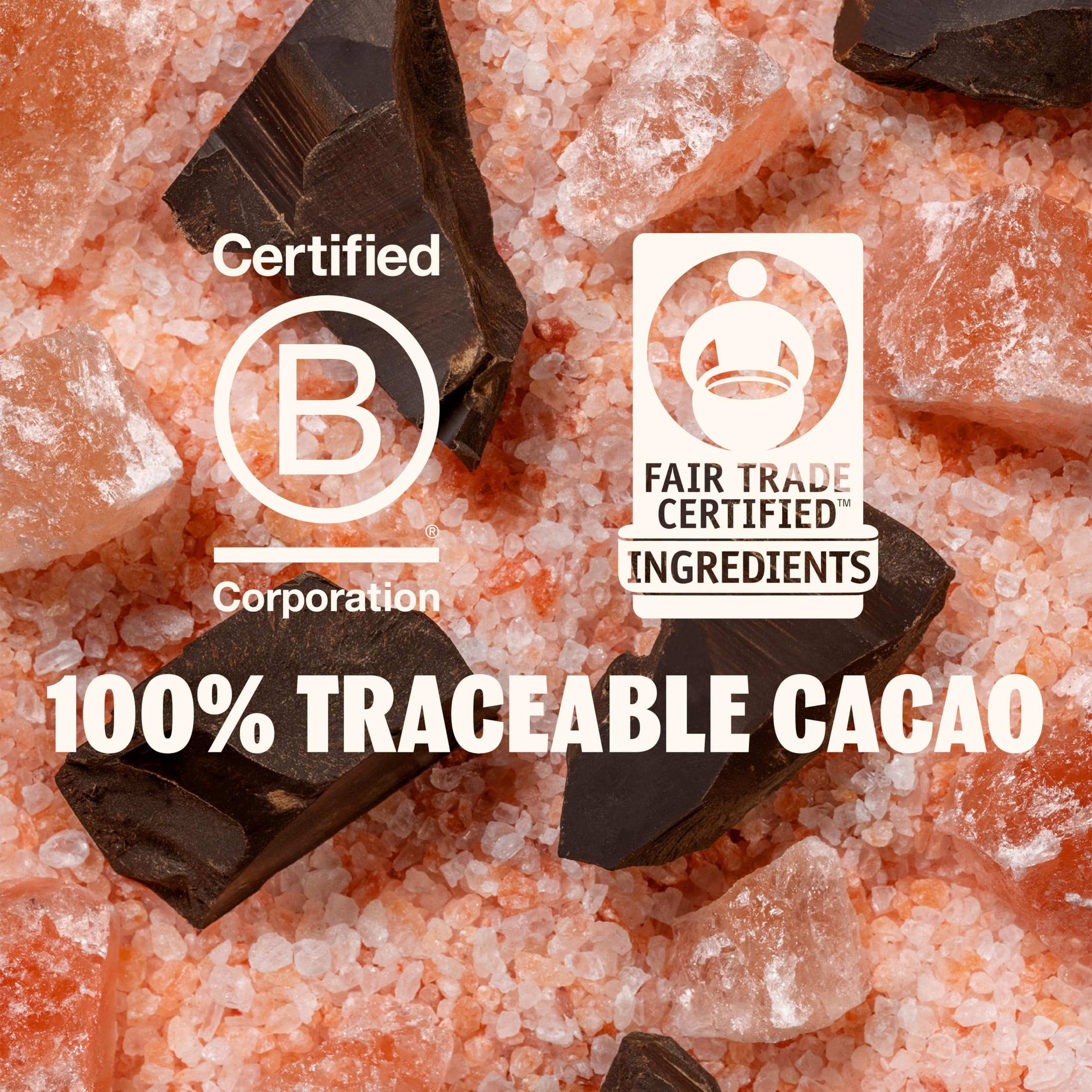 TCHO Dark & Salty Chocolate Bars - Organic 81% Dark Chocolate with Pink Himalayan Salt - Individually Wrapped 100% Plant-Based Pure Cacao Bars for Guilt-Free Indulgence (18-Pack)