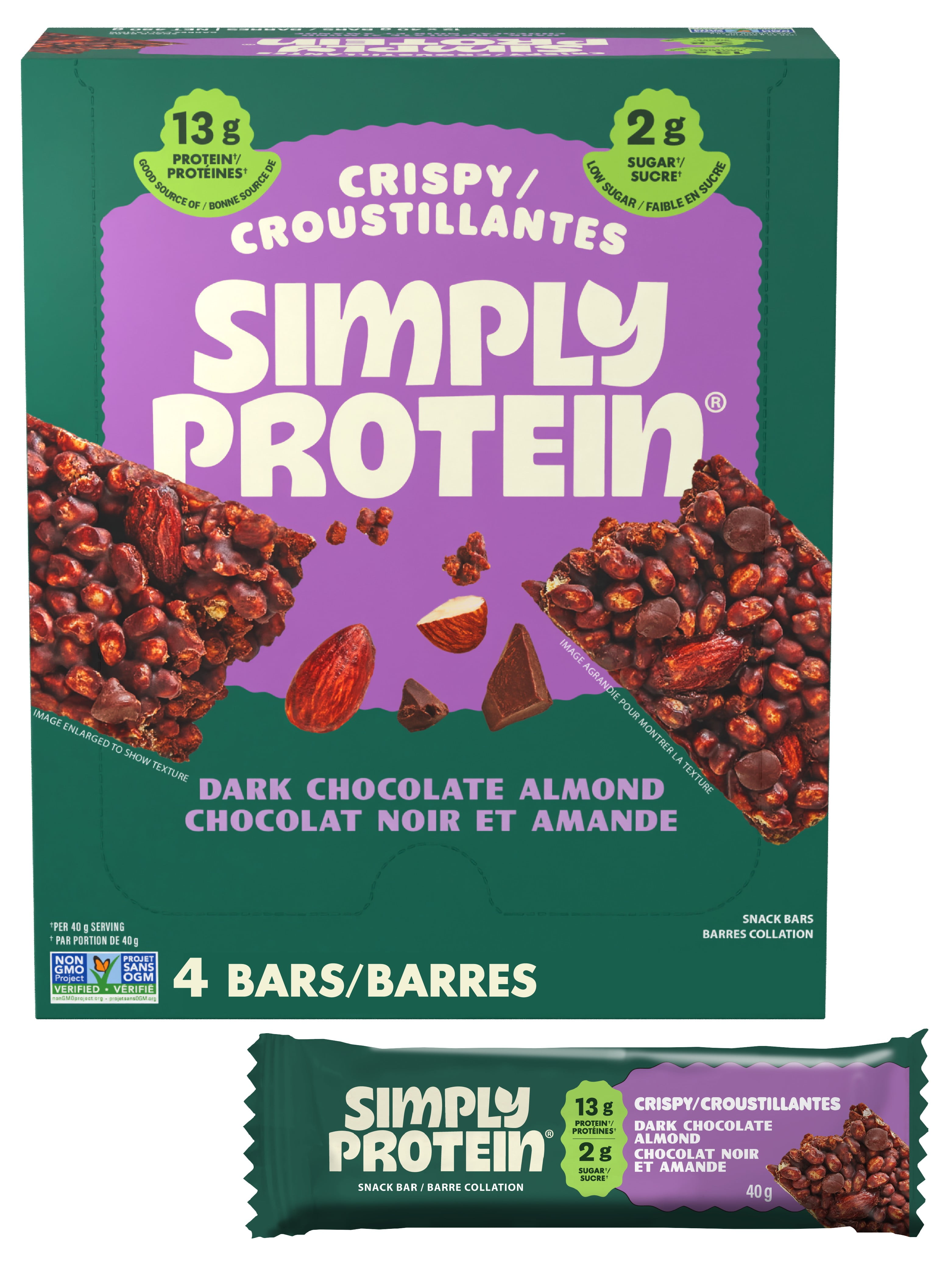 SimplyProtein Dark Chocolate Almond Snack Bars