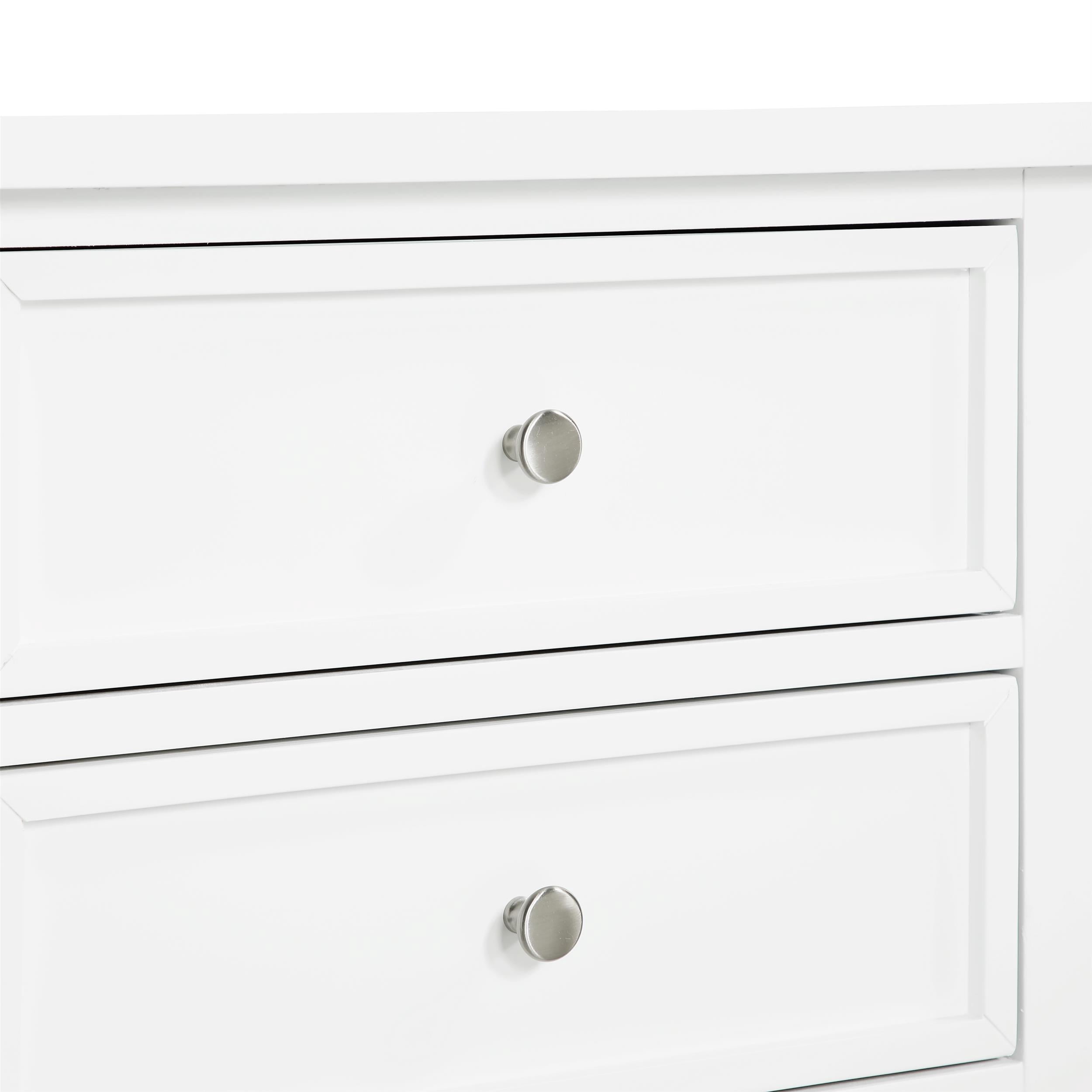 Comfort Pointe Lennon 3-drawer White Wood Storage Nightstand