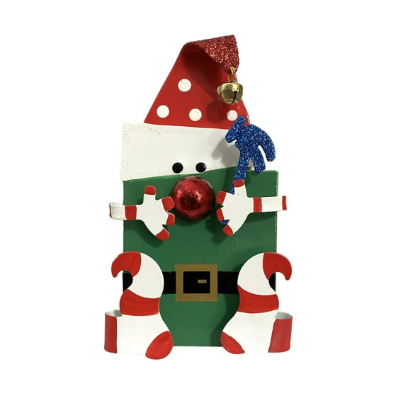 Flat & Happy for Silvestri by Demdaco Christmas Elf Portable Ornament Photo Holder