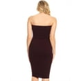 thumbnail image 3 of Women's Casual Solid Comfy Sexy Strapless Midi Bodycon Tube Dress, 3 of 4